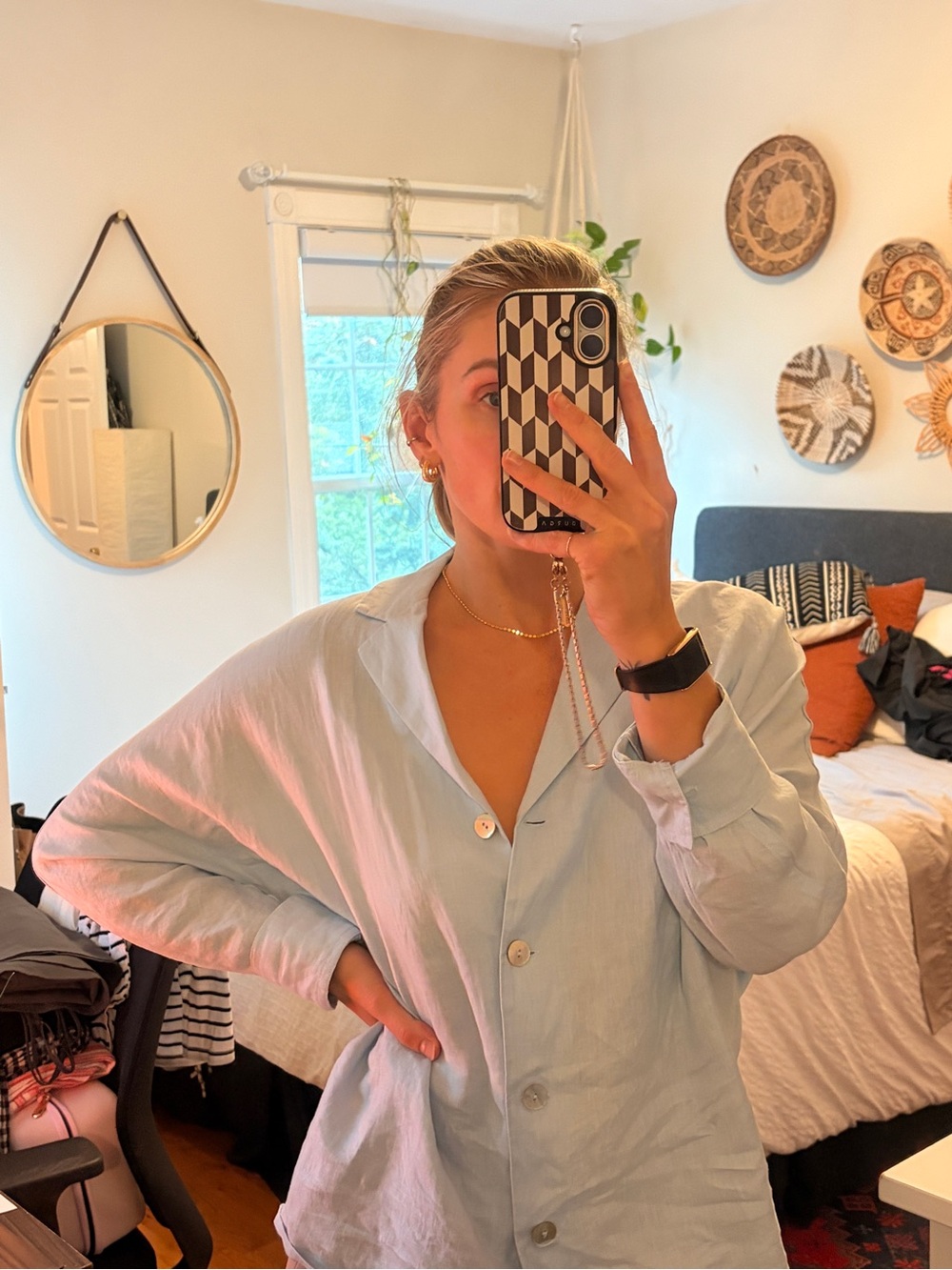 Wilfred 100% linen Light Blue Button-Up Women’s Shirt